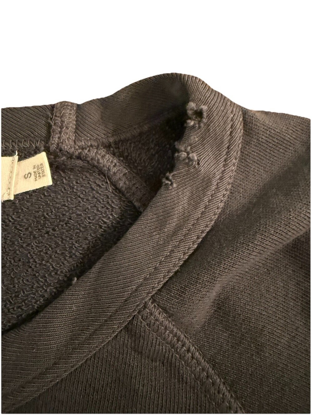 AE77 Premium Raglan Sustainable Sweatshirt Black Small New With Tags Cotton - Picture 4 of 9